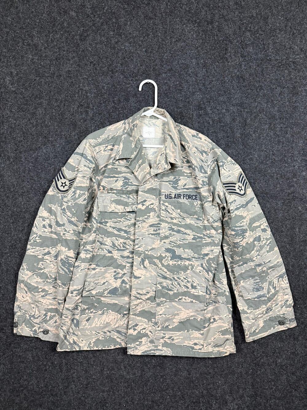 USAF ABU Digital Tiger Stripe Utility Coat 44R Military Uniform Jacket